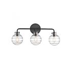 Luminaire de vanité Savoy House Essentials 8-4300-3-BK Mason 3 Lumières 180W Noir mat