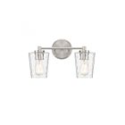 Luminaire de vanité Savoy House Essentials 8-5606-2-SN Ballas 2 Lumières 120W Nickel satiné