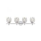 Luminaire de vanité Savoy House 8-6601-4-11 Moreno 4 Lumières 240W Noir mat et laiton chaud