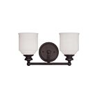 Luminaire de vanité Savoy House Essentials 8-6836-2-13 Melrose 2 Lumières 120W Bronze anglais