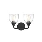Luminaire de vanité Savoy House Essentials 8-7205-2-BK Vale 2 Lumières 120W Noir