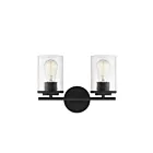 Luminaire de vanité Savoy House Essentials 8-8020-2-BK Marshall 2 Lumières 120W Noir mat