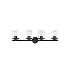 Luminaire de vanité Savoy House Essentials 8-8020-4-BK Marshall 4 Lumières 240W Noir mat