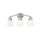 Luminaire de vanité Savoy House Essentials 8-9127-3-SN Elise 3 Lumières 180W Nickel satiné