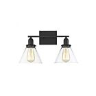 Luminaire de vanité Savoy House Essentials 8-9130-2-BK Drake 2 Lumières 120W Noir