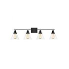 Luminaire de vanité Savoy House Essentials 8-9130-4-BK Drake 4 Lumières 240W Noir