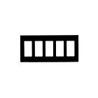 Leviton 80321-SE Plaque murale sans vis Eb Dec, nouveau design, 5 gangs, taille standard