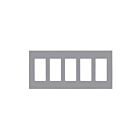 Leviton 80321-SGY Plaque murale sans vis grise Dec nouveau design 5 gangs taille standard
