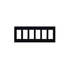 Leviton 80326-SE Plaque murale sans vis Eb Dec, nouveau design, 6 gangs, taille standard