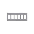 Leviton 80326-SGY Plaque murale grise sans vis Dec nouveau design 6 gangs taille standard