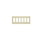 Leviton 80326-SI Plaque murale à clipser sans vis, 6 groupes