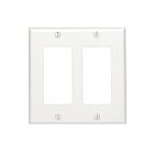 Leviton 80409-CNW Plaque murale Decora duplex à 2 groupes, blanc