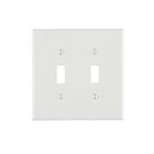 Leviton 80509-W Plaque d'interrupteur blanche à 2 gangs de taille moyenne