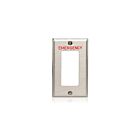 Leviton 84401-E40 Plaque murale pour prise en acier inoxydable