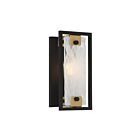 Applique Murale Savoy House Hayward 9-1697-1-143 1 Lumière Noir Mat Avec Accents En Laiton Chaud