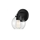 Luminaire de vanité Savoy House Essentials 9-4050-1-BK Carson 1 Lumière 60W Noir mat