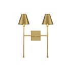 Applique Murale Savoy House Essentials Jefferson 9-5202-2-322 2 Lumières Laiton Chaud