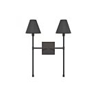 Applique Murale Savoy House Essentials Jefferson 9-5202-2-89 2 Lumières Noir Mat