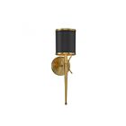 Applique Murale Savoy House Quincy 9-9944-1-143 1 Lumière Noir Mat Avec Laiton Chaud