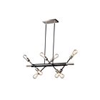 Suspendu Artcraft Truro AC11254NB 60W 8-lumières nickel brossé noir