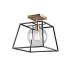 Plafonnier semi-encastré Artcraft Bridgetown AC11600VB 100W noir et laiton 