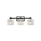 Luminaire de vanité Artcraft Lyndon AC11693NB 60W 3-lumières noir et nickel brossé