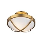 Plafonnier semi encastré Artcraft Cara AC11703BR 60W 2 lumières Brushed Brass