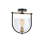 Plafonnier semi encastré Artcraft Cheshire AC11743BB 60W 1 lumière Brass