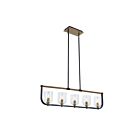 Artcraft Cheshire AC11745BB 5-Lights 300W Black Island Pendant