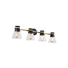 Applique de bain Artcraft Kanata AC11804BB 240W 4 lumières Noir