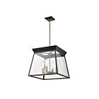 Artcraft Lucian AC11852BK 160W Noir et laiton brossé Lustre à tige