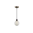 Artcraft Gem AC11870WH 1-Lumière Noir et laiton brossé Suspend à cordon