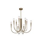 Artcraft AC11929BR Bronte 9-Lumières 360W Laiton brossé Lustre