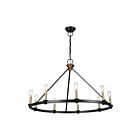 Artcraft AC11989BB Notting Hill 9-Lumières 540W Noir et laiton brossé Lustre