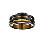 Artcraft AC6752BB Toledo 36W Noir et laiton brossé Plafonnier semi encastré