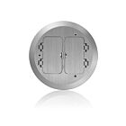 Leviton FBC2F-N Plaque de recouvrement en Ni pour système de boîtes de sol en béton, couvercles rabattables à 2 décembre