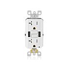 Leviton GUSB2-W Gfci Combo Usb Charger Réceptacle