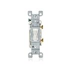Leviton L1461-2W Led Toggle Illum Switch Sp 15A Mise à la terre Blanc