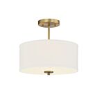 Plafonnier Semi Encastré Savoy House Meridian M60008Nb 2 Lumières 120W Laiton Naturel