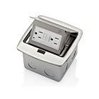 Leviton PFGF1-BN Boîte de sol escamotableAvec Gfci 15A, nickel brossé