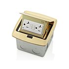 Leviton PFGF2-BR Boîte de sol escamotableAvec Gfci 20A en laiton
