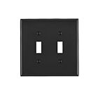 Leviton PJ2-E Plaque Murale 2 Gangs Noir Pb1/25/100