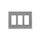 Leviton PJ263-GY Plaque murale Decora-Gris à 3 gangs en nylon moyen