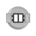 Leviton PTC2F-GY Couvre-sol à couvercle rabattable Decora à 2 groupes