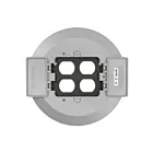 Leviton PTC2x-GY Couvre-sol à couvercle rabattable duplex à 2 groupes