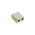 Leviton 4S089-2IP Boîtier S/M ivoire blindé à 2 ports
