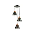 Artcraft Tote SC13323BK 3-Lights 180W Black Pendant