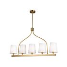 Suspendu pour îlot Artcraft Rhythm SC13336BG 300W 5-lumières or brossé