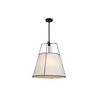 Artcraft SC13364BK Pullman 4-Lumières 160W Noir et laiton Suspendu à tige