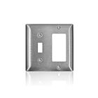 Leviton SS126-40 Acier inoxydable Série C 302-304 2G Standard 1-Toggle 1-Decora Résistant aux intempéries